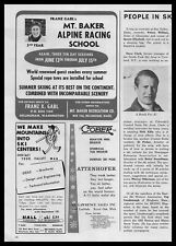 1964 Mt. Baker Franz Gabl Snow Ski School Bellingham Washington Vintage Print Ad picture