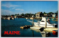 Kennebunkport Maine The Mouth of the Kennebunk River Postcard VTG picture