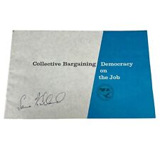 Vintage ‘65 LANE KIRKLAND SIGNED Collective Bargaining Democracy AFL-CIO Booklet picture