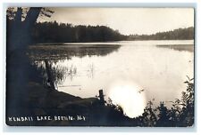 1912 View Of Kendall Lake Berlin New York NY RPPC Photo Posted Antique Postcard picture