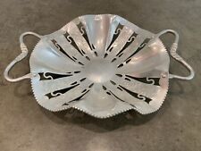 ANTIQUE/VINTAGE THAMES/JAPAN/1950'S ALUMINUM TRAY WITH FLOWER PATTERN picture