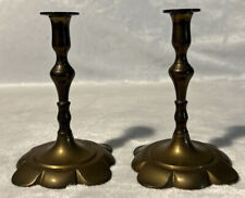 Mottahedeh Brass Candlesticks 4-5/8” Tall Historic Charleston Reproduction picture