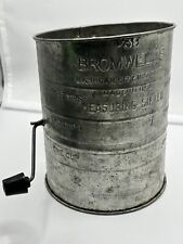 Vintage Bromwell's #39 Measuring Flour Sifter Tin with Black Handle picture