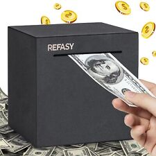 Adult Piggy Bank,Metal Saving Box Stainless Steel Piggy Bank for Real Money C... picture
