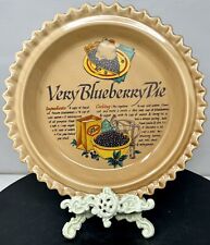 Vintage “Very Blueberry Pie” Dish Keeper Recipe Ceramic Universal Trumps Design picture