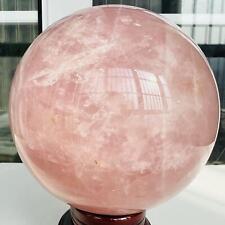 Natural Pink Rose Quartz Sphere Crystal Ball Decor Reiki Healing 6.04LB picture