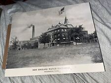 Large 10 x 8” Vintage Photo New England Watch Factories Waterbury CT Connecticut picture