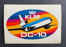 KLM Royal Dutch Airlines DC-10 Aircraft Postcard & Sticker - Airline Issued picture