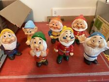 Vint. Disney 7 Dwarfs 6Figures Squeeze Rubber Toys 1 Solid Happy From Hong Kong picture