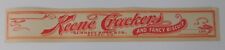 Vintage   Keene Crackers & Fancy Biscuit Box Label..Circa 1920's ...Keene, N.H. picture