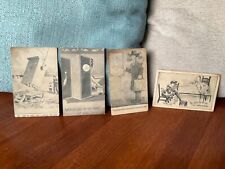 Lot of 4 Vintage Postcards Naughty Adult Humor Funny Subjects Black and White picture