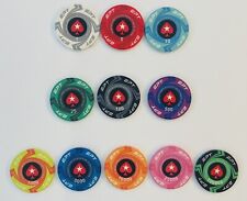 Poker Chips POKERSTARS EPT Ceramic Chips,11 pieces sample Set picture