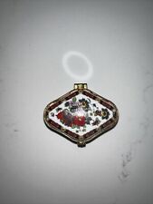 Vintage Porcelain Trinket Box with Floral Design - diamond (rounded corners) picture