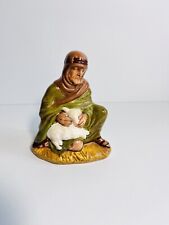 Vintage HOLLAND MOLD Christmas Nativity Figure - Kneeling Shepherd with Sheep picture