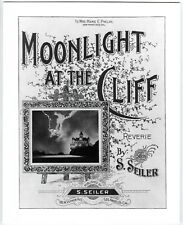 c.1900 SAN FRANCISCO CLIFF HOUSE 8x10 PHOTO SHEET MUSIC COVER~MOONLIGHT at CLIFF picture