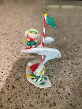 Vintage 1989 Noma Ornamotion Rotating Christmas Ornament Motion Ski Race READ picture