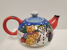 Vintage Candace Reiter Whimsical CATZILLA Teapot 2001 picture
