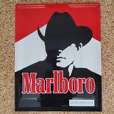 Marlboro Man Cowboy Metal Sign 1992 Phillip Morris Cowboy Sign Vintage picture