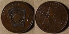 Tokens : Masonic Penny Wiley M. Egan Ch. 126 RAM Chicago ILL Nice IR2500 picture