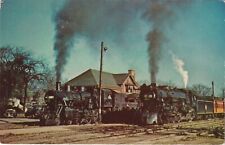 Chrome Postcard -  Milwaukee Railroad Janesville Wisconsin Ten Wheeler 1105 picture