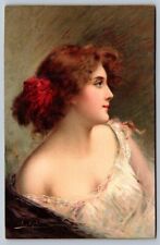1909 ANGELO ASTI signed postcard PIN UP BEAUTY  IRENE not by Tuck picture