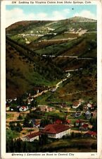 Postcard Looking Up Virginia Canon from Idaho Springs, Colorado~1740 picture