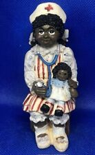 Vintage African American Black Girl Doctor in Chair w/ Doll Figurine picture