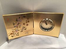 Japanese clock, handpainted & embossed, folds up, very unique picture