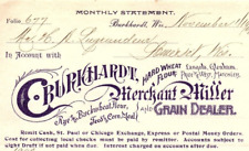 1900 BURKHARDT WISCONSIN C. BURKHARDT GRAIN DEALER BILLHEAD STATEMENT Z648 picture