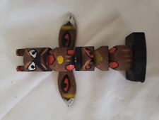 Vintage Wooden Totem Pole Native American Art picture