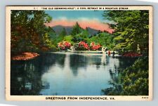 Independence VA-Virginia, Scenic Lake General Greetings, Vintage Postcard picture