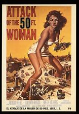 Attack Of The 50 Ft. Woman Movie Cinema Film Poster Art Postcard picture