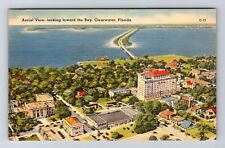 Clearwater FL-Florida, Aerial View Looking to Bay, Antique Vintage Postcard picture