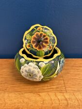 Hand painted Mexican Gourd lidded Box picture