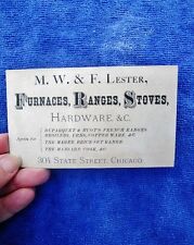 c.1874 M.W.&F. LESTER, Antique Furnaces Ranges Stoves: DUPARQUET HUOT Chicago IL picture