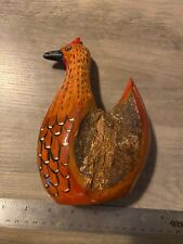Vintage Carved Wooden Chicken Painted picture