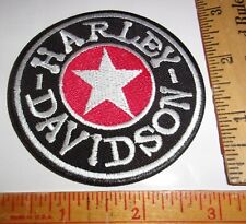 HARLEY DAVIDSON Vintage STAR EMBROIDERED PATCH [3.0 INCH Round ] Sew on Patch picture