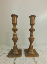  Vintage Pair of Rostand Heavy Brass Candlesticks Candle Holders Signed USA      picture