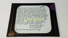 QAU Glass Magic Lantern Slide Photo LETTER FROM THE SECRETARY OF THE NAVY picture