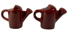 Vintage Red Mini Pail Pitcher Salt and Pepper Shakers  picture