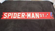 SPIDERMAN ST Home Theater Marvel Comics Childs Kids Room Tin METAL Street SIGN picture