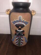 Vintage Hand painted Large Vase From Cusco Peru-chi ha picture
