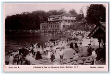 c1910's Children's Day In Delaware Park Buffalo New York NY RPPC Photo Postcard picture