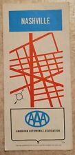 1975 Nashville Road Map AAA Double Sided Fold-Out 35