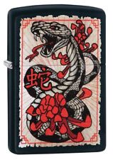 Zippo Snake Tattoo Design Black Matte Windproof Lighter, 218-081165 picture