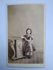 CDV Beautiful Little Girl Excellent Dress by W Cleary Bolton picture