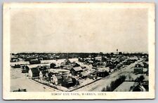 Warren Minnesota~Main Street Birdseye View~c1910 B&W Postcard picture