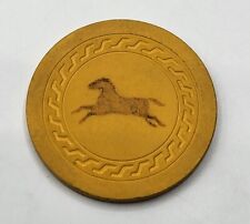 Vintage Mecca illegal Casino Yellow Horse Clay Poker Chip Newport Kentucky RARE picture