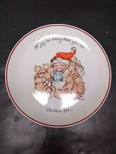 Vintage Kewpie Dolls & Santa Claus Rose O'Neil 1973 Christmas Joy Plate picture