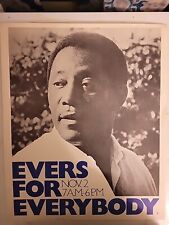 Super Rare Original Campaign Poster For Charles Evers (Medgar Evers Bro.) 1971 picture